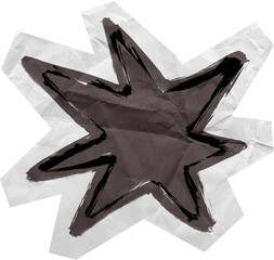 Hand Drawn Doodle Scrapbook Cut Out Elements Black and White