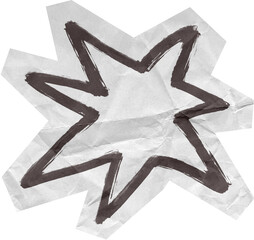 Hand Drawn Doodle Scrapbook Cut Out Elements Black and White