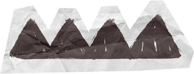 Hand Drawn Doodle Scrapbook Cut Out Elements Black and White