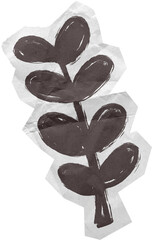 Hand Drawn Doodle Scrapbook Cut Out Elements Black and White