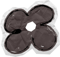 Hand Drawn Doodle Scrapbook Cut Out Elements Black and White