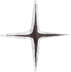 Hand Drawn Doodle Scrapbook Cut Out Elements Black and White