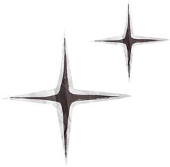 Hand Drawn Doodle Scrapbook Cut Out Elements Black and White