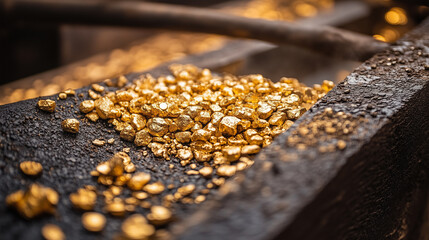 Gold production as toxic and energy-intensive industrial process concept