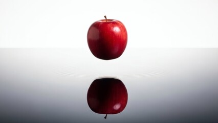 red apple on a white background