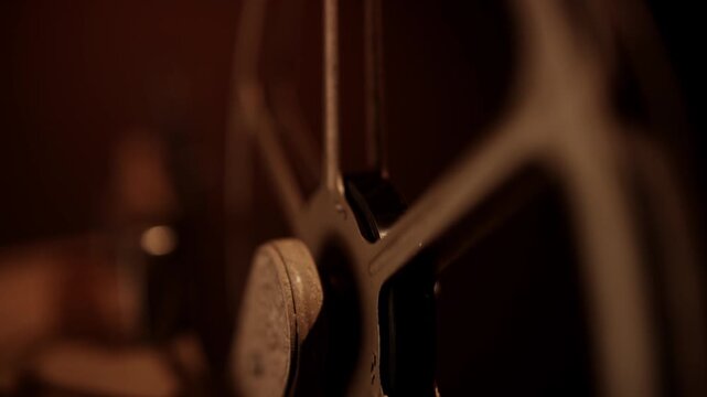 4K Vintage Film Reel: Spinning/Projector