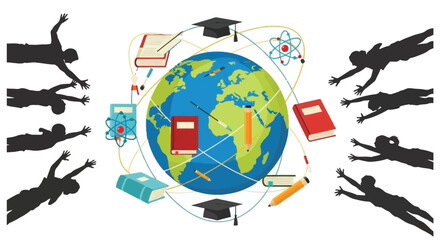 Global education and knowledge access connecting students worldwide with learning resources