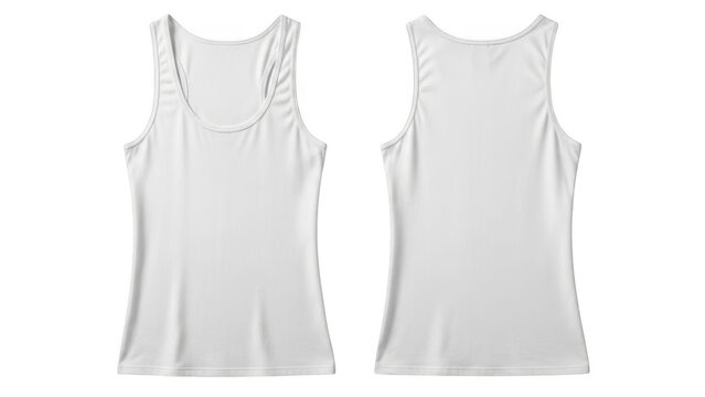 White tank top isolated on transparent background