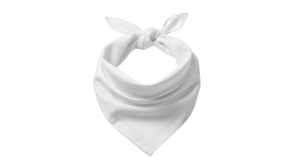 White bandana isolated on transparent background