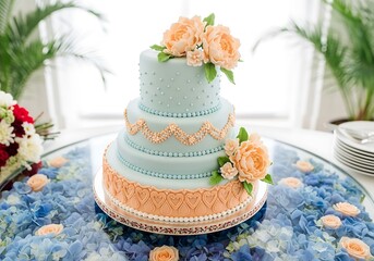 Blank vertical invitation card mockup flat lay presentation, featuring romantic pastel pink and white florals, elegant template for wedding stationery design