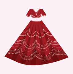 bridal lehenga illustration