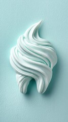 tooth model with minty paste flow on clean abstract background