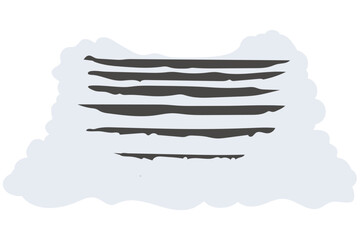 冬の雪が積もった階段のイラスト　ベクター