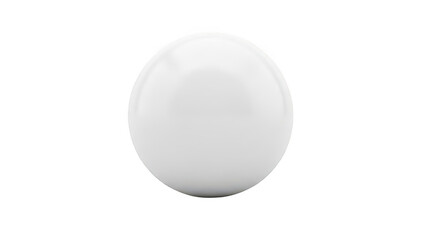 White sphere isolated on transparent background