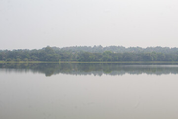 Naklejka premium landscape with lake