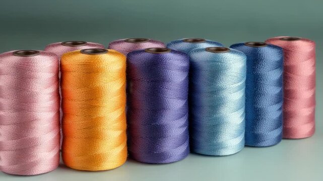 Crafting with colorful thread in a sewing space for creative projects and designs