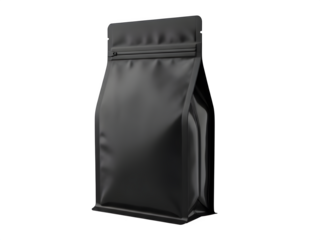 Black stand-up pouch with zipper