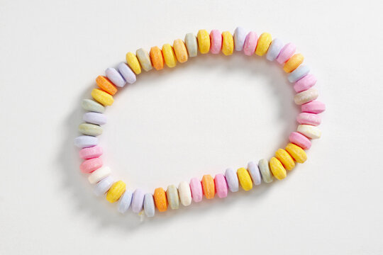 Candy necklace with sugar beads