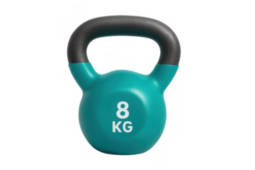 Teal 8 kg kettlebell for strength training workout