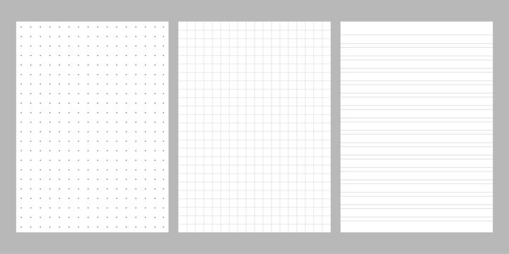 Decorative diary sheet template. Vintage style for journal page or notebook. Seamless printable background. Vector illustration.