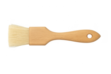 Pastry brush with wooden handle and natural bristles
