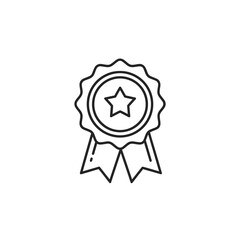 Award Badge Illustration for Achievement Recognition and Excellence