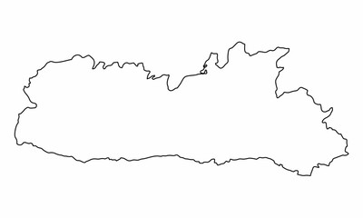 Meghalaya outline map