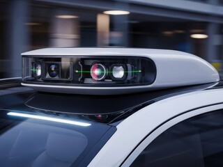 Futuristic Autonomous Car Lidar Sensor System for Technology Website