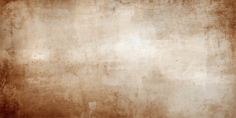 A vintage brown grunge wood texture background featuring an aged antique pattern with stained parchment details and a damaged retro canvas backdrop for a blank weathered design