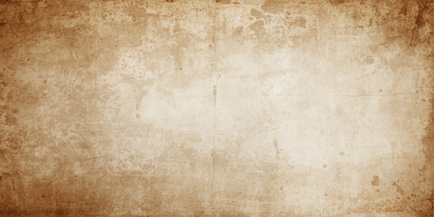 Aged vintage brown parchment with a stained grunge texture provides a blank antique paper background featuring a worn and damaged retro design for a weathered ancient page wallpaper pattern