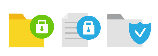 Privacy and security icon. Data protection. Vector flat icon.