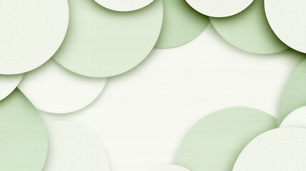 Refreshing border made of pale green and white textured circles, perfect for nature-themed or health-related graphic projects.
