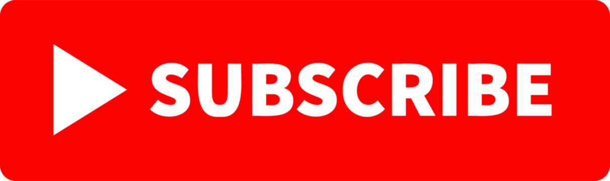 Red YouTube Style Subscribe Button Icon with Play Arrow