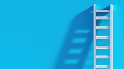 wooden ladder and cloud info graphics on blackboard background. retro filtered