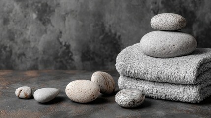 beauty treatment items for spa procedures on white wooden table. massage stones, essential oils and sea salt. copy space