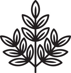 Black and white line of a lotus flower with multiple petals