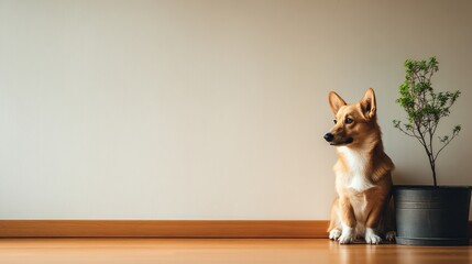 Sad Dog Poodle Lying on the Floor. Lonely Bored Depressed Dog Waiting its Owner. Ill Sick Guilty Puppy Poodle.