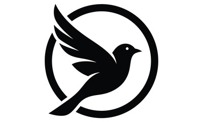 Flying Dove Icon Design Simple Graphic Symbol