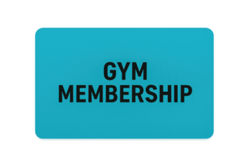 Gym membership card providing access to fitness club activities