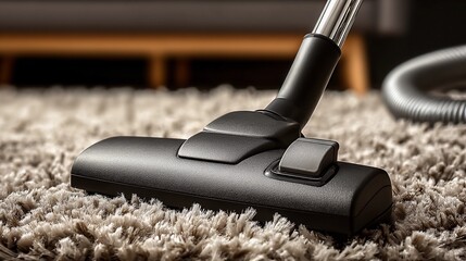 A black vacuum cleaner