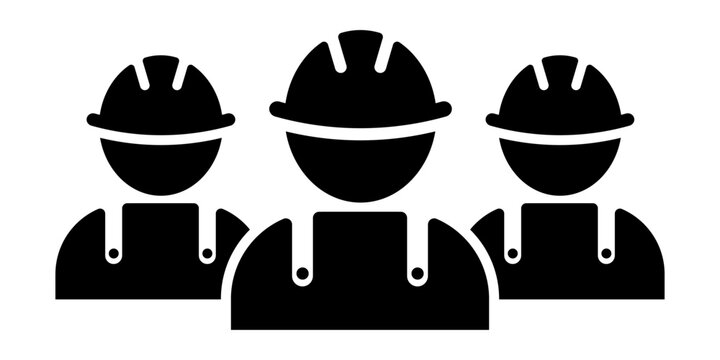 Construction worker vector icon