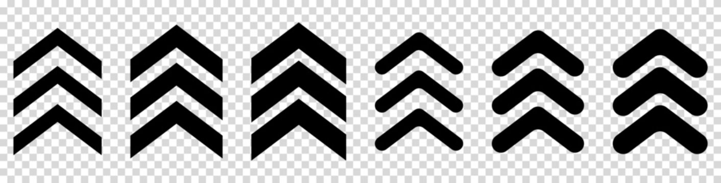 Set of chevron icons