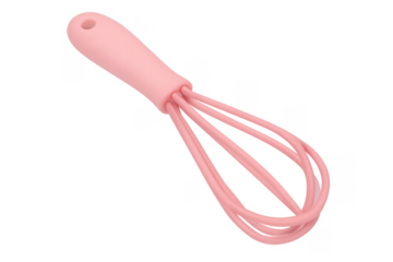 Pink silicone whisk kitchen baking cooking utensil