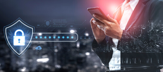 A concept of advanced network security. This system combines password protection with biometric fingerprint authentication and cloud data verification for secure access. Fermion