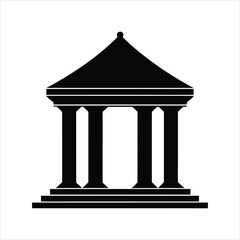 Building Corner Quoining Black Silhouette