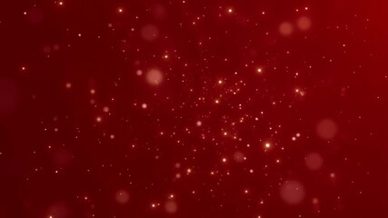 Abstract red background with glowing particles and bokeh effects. Ideal for festive themes, celebrations, and holiday graphics - Powered by Adobe