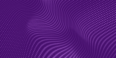 Light purple wave abstract background. Gradient. The surface texture of the fabric is firm. Dark colored background with space for design. Plum eggplant color