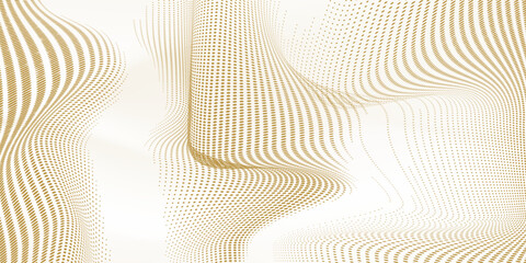 Close-up texture of natural gold silk. Light Golden fabric smooth texture surface background art