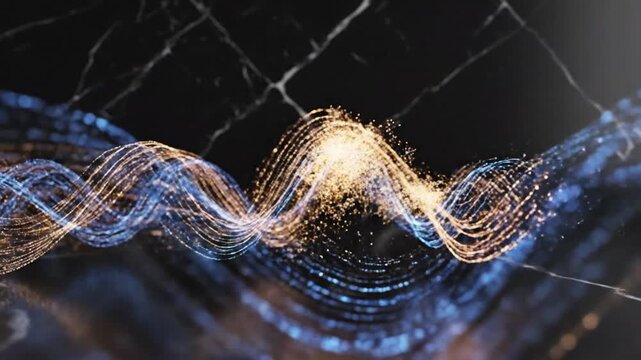 Closeup of Black Marble Surface with White Veins in High-Resolution