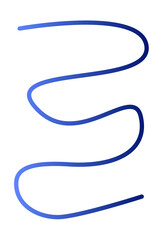 Blue Abstract Wavy String